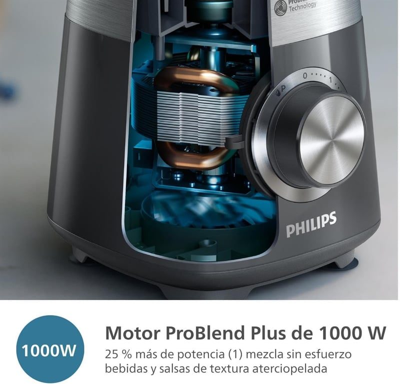 Philips HR3020 5000 Series 1000W Turmixgép ProBlend Plus Technológiával, 2L Kapacitás