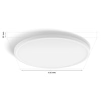 Inteligentné stropné LED svietidlo Philips Hue Devote, White and Color Ambiance, okrúhle 43 cm, 23 W, 2900 lm, biely rám, do obývačky, kuchyne a na chodbu 8
