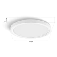 Philips Hue Devote Slim mennyezeti lámpa, S méret, 291 mm, kerek, 2 db, fehér 6