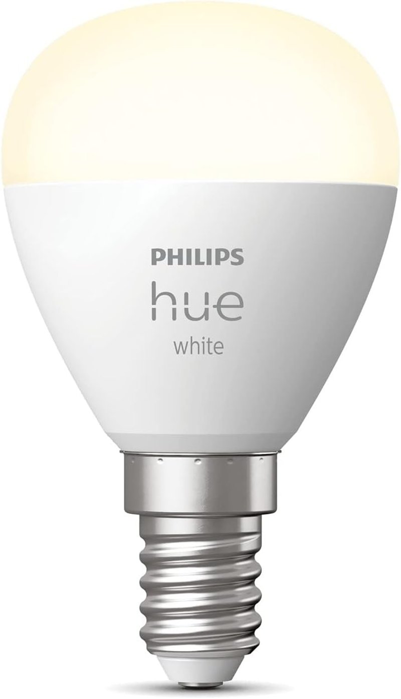 Philips Hue E14 LED izzó csepp forma, dimmelhető meleg fehér, okos vezérlés - Pack of 1, Single, White
