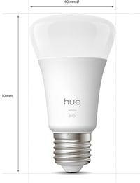 Philips Hue E27 9.5W okos LED izzó 2700K meleg fehér dimmelhető 5