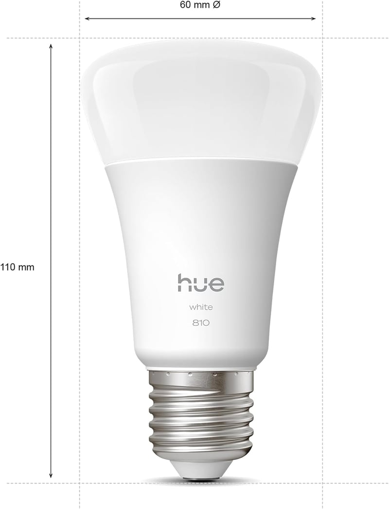 Philips Hue E27 9.5W okos LED izzó 2700K meleg fehér dimmelhető
