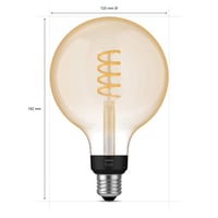 Bec LED Philips Hue E27 Filament Globe Mare - Lampă Smart Vintage Sferică, Intensitate Reglabilă 2