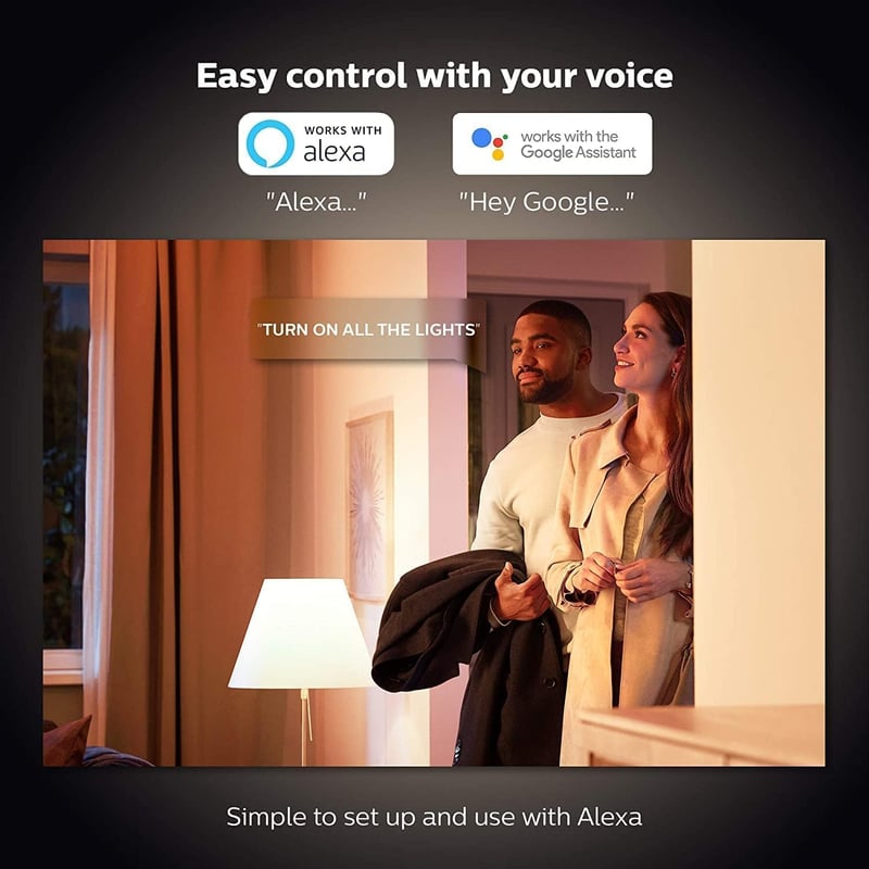 Philips Hue E27 LED izzó dupla csomag, dimmelhető, meleg fehér, okos vezérlés - Pack of 2, White (Soft White), old generation