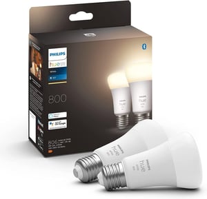 Philips Hue White E27 LED žarulja, prigušiva, topla bijela, 810 lm - 2 kom.