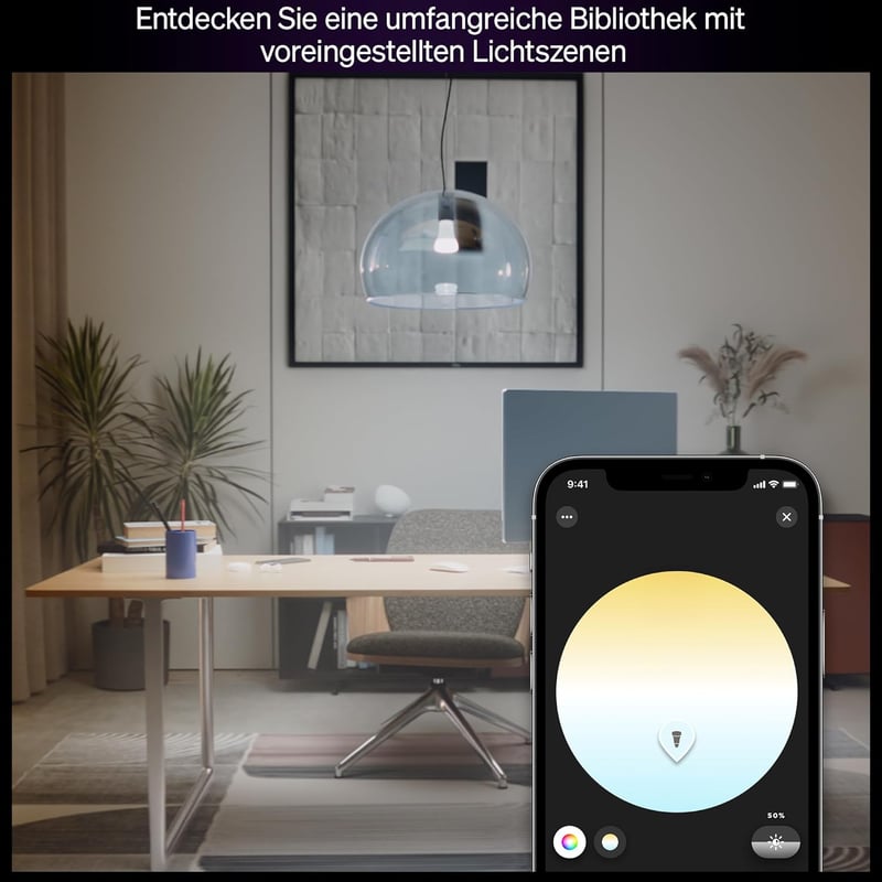 Philips Hue E27 okos LED izzó, fehér ambiance, 2 db, dimmelhető - 2-pack, White, Modern