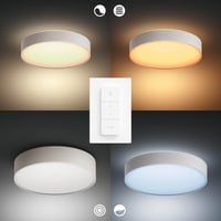 Plafonieră Philips Hue Enrave cu variator de intensitate, mărimea S, Alb 6