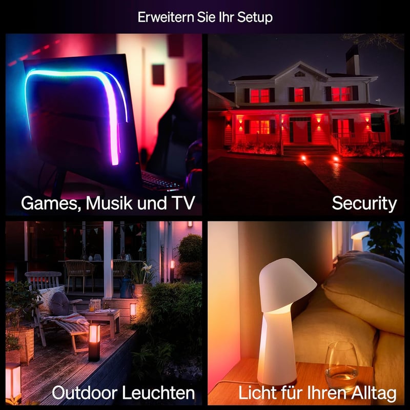 Philips Hue Essential GU10 okos LED izzó, 4 db, színváltó, dimmer, 345 lm