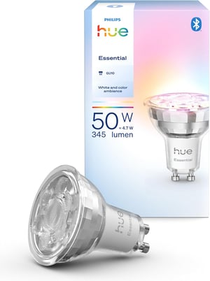 Philips Hue Essential GU10 pametna LED žarulja, bijela i u boji, 345 lm - 1 kom.