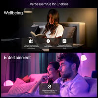 Štartovacia súprava Philips Hue Essential Bridge + 4× inteligentná žiarovka E27, biele a farebné svetlo, 2200-6500K, stmievateľná LED žiarovka, kompatibilná s hlasovým ovládaním 7