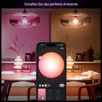Štartovacia súprava Philips Hue Essential Bridge + 4× inteligentná žiarovka E27, biele a farebné svetlo, 2200-6500K, stmievateľná LED žiarovka, kompatibilná s hlasovým ovládaním 3