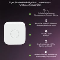 Štartovacia súprava Philips Hue Essential Bridge + 4× inteligentná žiarovka E27, biele a farebné svetlo, 2200-6500K, stmievateľná LED žiarovka, kompatibilná s hlasovým ovládaním 6
