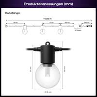 Philips Hue Festavia Globe 14m kültéri tündérfény, 20 lámpa, okos vezérlés 9