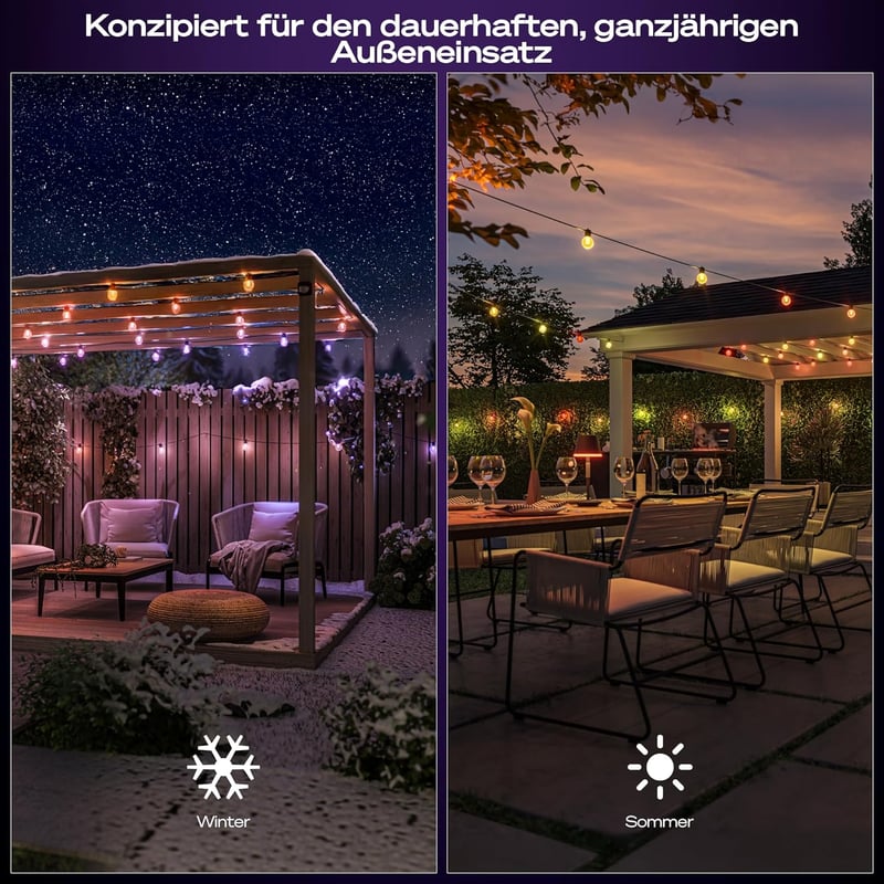 Philips Hue Festavia Globe 14m kültéri tündérfény, 20 lámpa, okos vezérlés