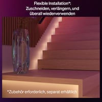 LED pásik Philips Hue Flux 3 m, 1200 lm, RGBWWIC, miešanie farieb Chromasync, strihateľný, rozšíriteľný, ovládanie aplikáciou a hlasom, flexibilné osvetlenie do interiéru 4