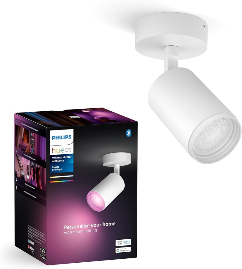 Philips Hue Fugato 1 Spotlámpa, Fehér, 16 Millió Szín, Dimmer, Alexa Kompatibilis
