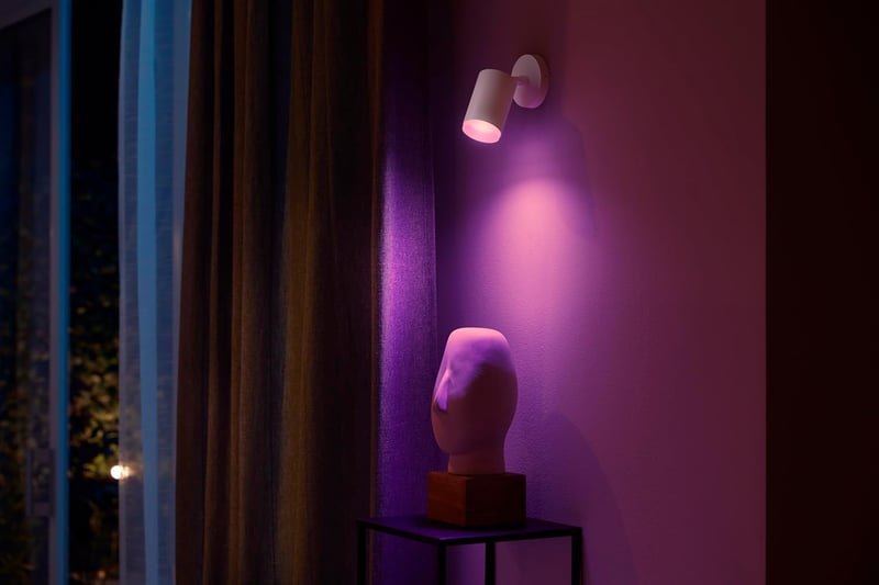 Philips Hue Fugato 1 Spotlámpa, Fehér, 16 Millió Szín, Dimmer, Alexa Kompatibilis