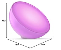 Lampă portabilă inteligentă Philips Hue Go 2.0 White & Color Ambiance cu Bluetooth, compatibilă cu Alexa și Google Assistant, alb, 1 buc. 3