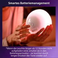 Lampă de masă portabilă LED Philips Hue Go Accent, alb – iluminat inteligent, cu acumulator, intensitate reglabilă 6