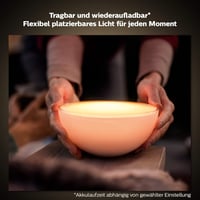 Lampă de masă portabilă LED Philips Hue Go Accent, alb – iluminat inteligent, cu acumulator, intensitate reglabilă 2