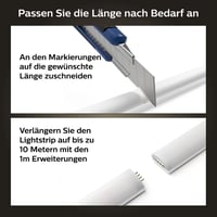 Set de bază Philips Hue Gradient Lightstrip, iluminat ambiental, 2 m, bandă LED, casă inteligentă 10