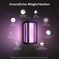 Lampă de perete de exterior Philips Hue Impress, iluminat pentru grădină, design îngust 3