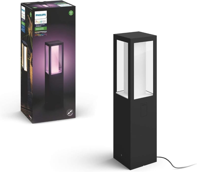 Philips Hue Impress vanjska podna svjetiljka, vrtna rasvjeta, crna