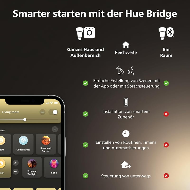 Philips Hue White E27 Filament LED izzó 550 lm, dimmelhető okos lámpa