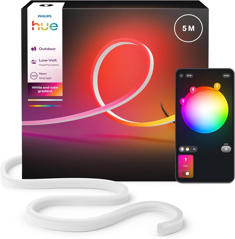 Philips Hue Neon Outdoor 5m RGB LED szalag, okos kültéri világítás