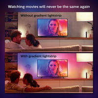 Bandă LED Philips Hue Play Gradient pentru retroiluminare TV de 75 inchi, 16 milioane de culori, inteligentă, negru 5