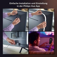 Bandă LED Philips Hue Play Gradient pentru televizoare de 75 inchi, 16 milioane de culori, efect Ambilight 9
