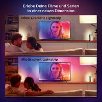 Bandă LED Philips Hue Play Gradient pentru televizoare de 75 inchi, 16 milioane de culori, efect Ambilight 3