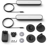 Set 2 bare luminoase LED Philips Hue Play, negru, 16 milioane de culori, control prin aplicație, compatibil cu Amazon Alexa 3
