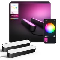 Set 2 bare luminoase LED Philips Hue Play, negru, 16 milioane de culori, control prin aplicație, compatibil cu Amazon Alexa 1
