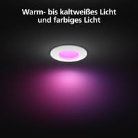 Inteligentné zapustené svietidlo Philips Hue Slim, 170 mm, biele a farebné svetlo, Bluetooth, hlasové ovládanie Alexa, Apple Home a Google Assistant, biele 3