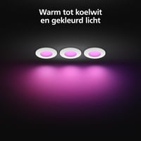 Inteligentné vstavané bodové svietidlo Philips Hue Slim, 3 ks - 90 mm - biele a farebné svetlo - Bluetooth - kompatibilné s Alexa, Apple Home a Google Assistant 2