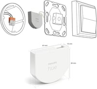 Inteligentný modul Philips Hue Wall Switch, balenie 2 ks, biela, montáž pod existujúce vypínače, pre inteligentné osvetlenie 4