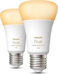 Bec LED Philips Hue White Ambiance E27 A60 1100lm – set de 2 bucăți, lumină albă 3