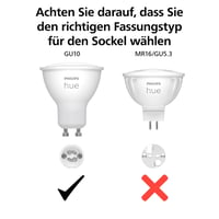 Philips Hue White Ambiance GU10 LED bodové svietidlo 2 ks, 400 lm, stmievateľná inteligentná žiarovka, teplé biele svetlo, hlasové ovládanie a podpora aplikácie 6
