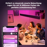Závesné LED svietidlo Philips Hue White and Color Ambiance Ensis, čierne, 5500 lm, 16 miliónov farieb, stmievateľné, ovládanie aplikáciou, kompatibilné s Alexa 4