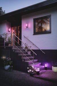 Set de bază lampă de exterior Philips Hue White and Color Ambiance Impress - Aluminiu negru, compatibil cu Alexa, Google Assistant și Apple HomeKit 8