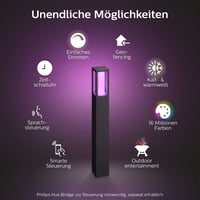 Philips Hue White and Color Ambiance Impress vanjska stazna rasvjeta, 1180 lm, 16 milijuna boja, glasovno upravljanje i aplikacija, crna 2
