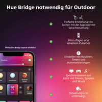 Nástenný LED reflektor Philips Hue White and Colour Ambiance Amarant, čierny, 1400 lm, nízkonapäťový rozširujúci modul 6