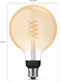 Philips Hue White E27 filament velika globus žarulja G125, 550 lm, toplo bijelo svjetlo, prigušiva, upravljanje putem aplikacije, kompatibilna s Alexom, 1 kom. 2