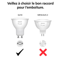 LED bodové svietidlo Philips Hue White GU10, 1 ks (400 lm), stmievateľná inteligentná žiarovka s teplým bielym svetlom, s ovládaním hlasom a cez aplikáciu 6