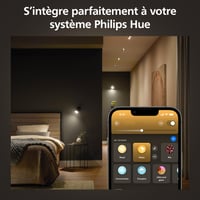 LED bodové svietidlo Philips Hue White GU10, 1 ks (400 lm), stmievateľná inteligentná žiarovka s teplým bielym svetlom, s ovládaním hlasom a cez aplikáciu 3