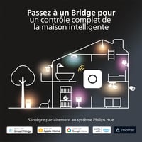 LED bodové svietidlo Philips Hue White GU10, 1 ks (400 lm), stmievateľná inteligentná žiarovka s teplým bielym svetlom, s ovládaním hlasom a cez aplikáciu 4