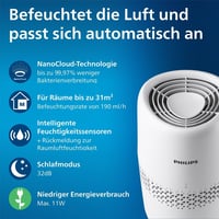Philips Humidifier 2000 Series Párásító, 99,97%-kal Kevesebb Baktériummal, 2L Tartály, 31m² Helyiséghez, Ultra Csendes 32dB, Automata Kikapc 3