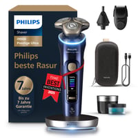 Aparat de ras umed și uscat pentru bărbați Philips i9000 Prestige Ultra, senzor de presiune și mișcare, 5+1 accesorii pentru stilizarea bărbii, mașină de tuns pentru nas, stație de curățare, XP9401/38 1