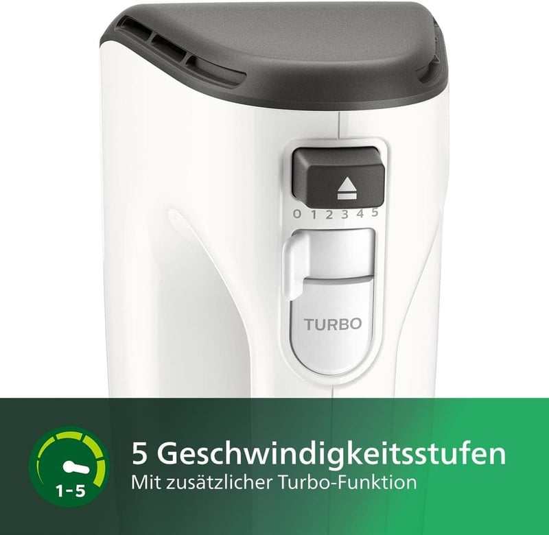 Philips kézi mixer 450W 5 fokozat turbo fehér
